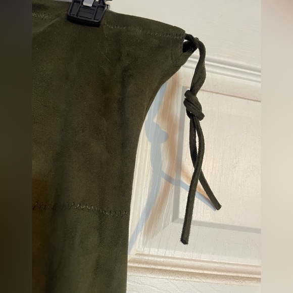 Akira olive green chunky heel, over the knee boot - Picture 5 of 11